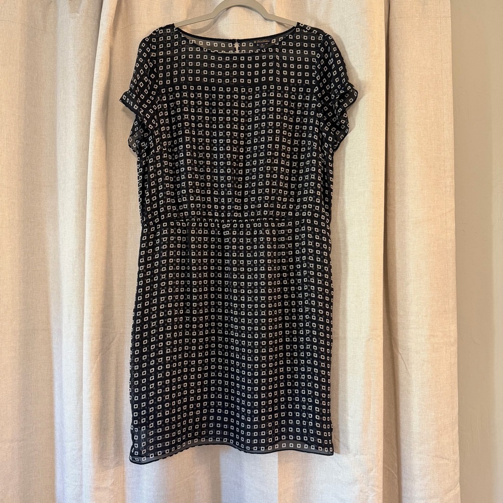 Brooks Brothers Black and White Silk Dress